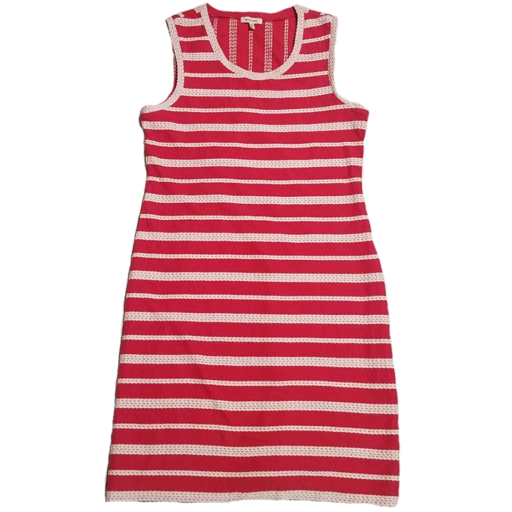 NWOT Max Studio striped red knit sleeveless dress